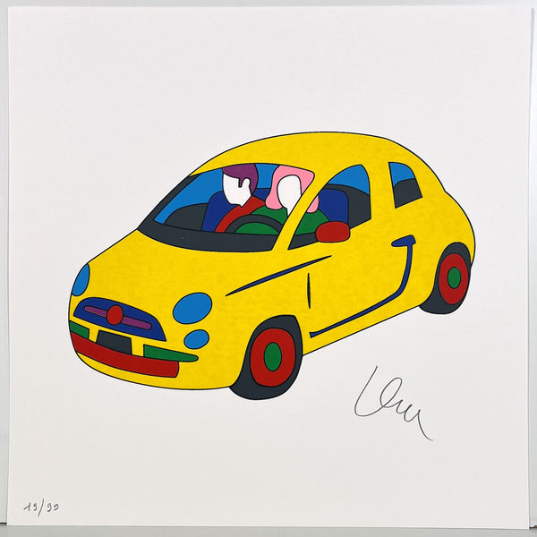 Fiat 500 gialla - Marco Lodola