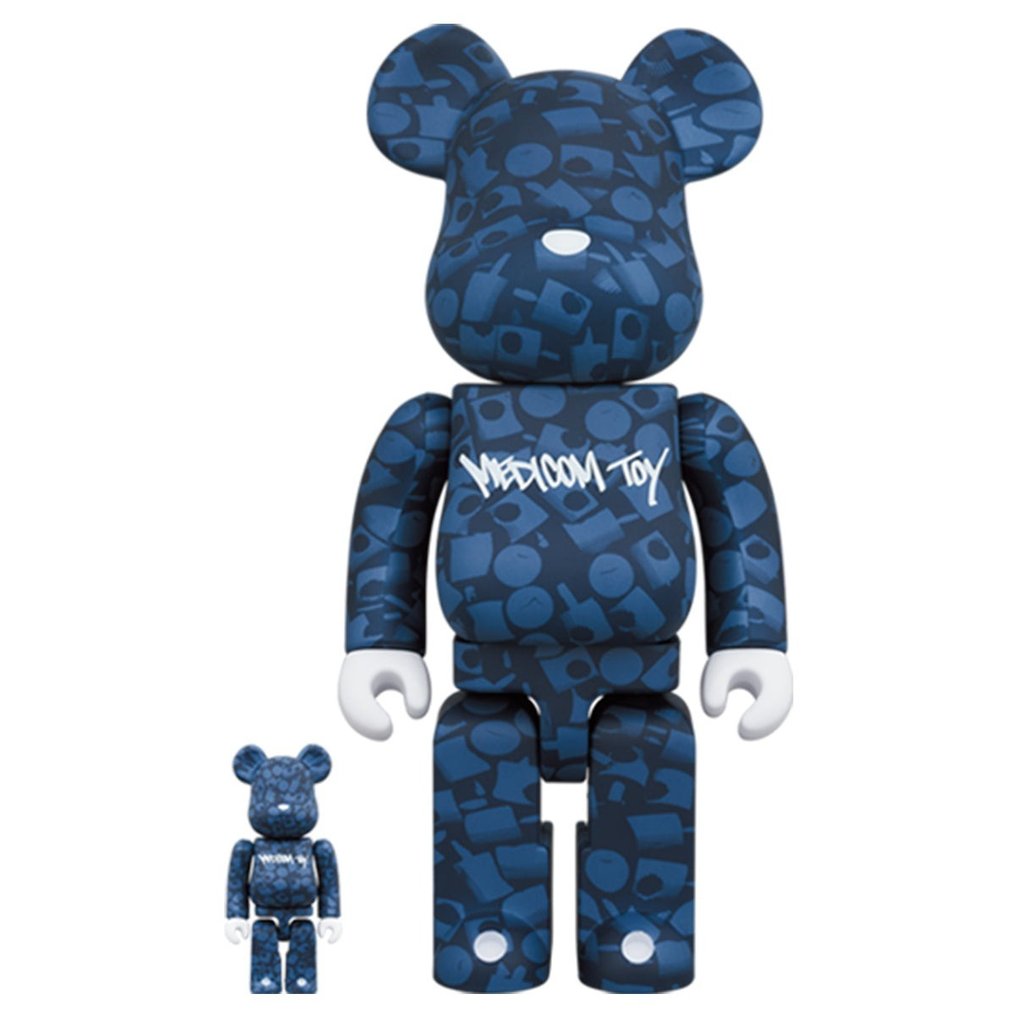 Medicom Toy Be@rbrick- Stash (Blue pattern) 400% & 100%