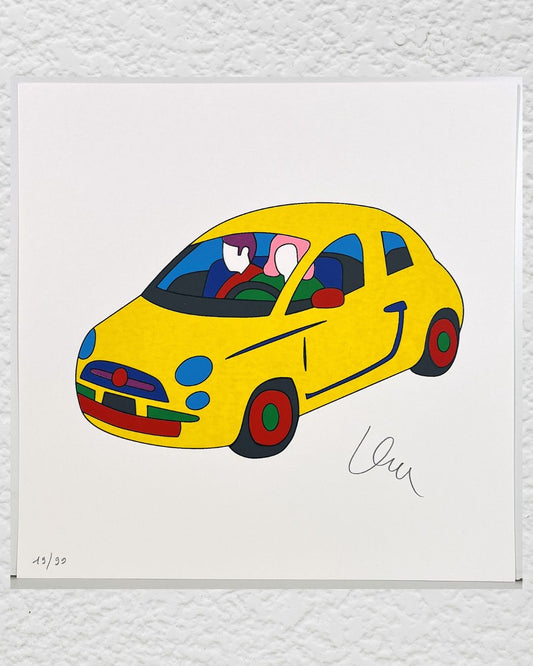 Fiat 500 gialla - Marco Lodola