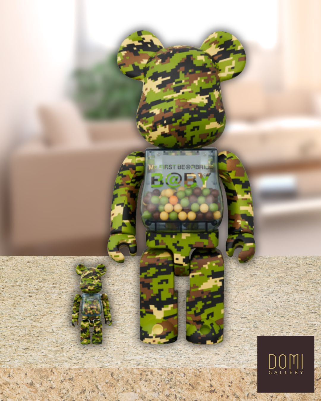 My First Be@rbrick Baby Digital Camo 400% & 100% - Bearbrick