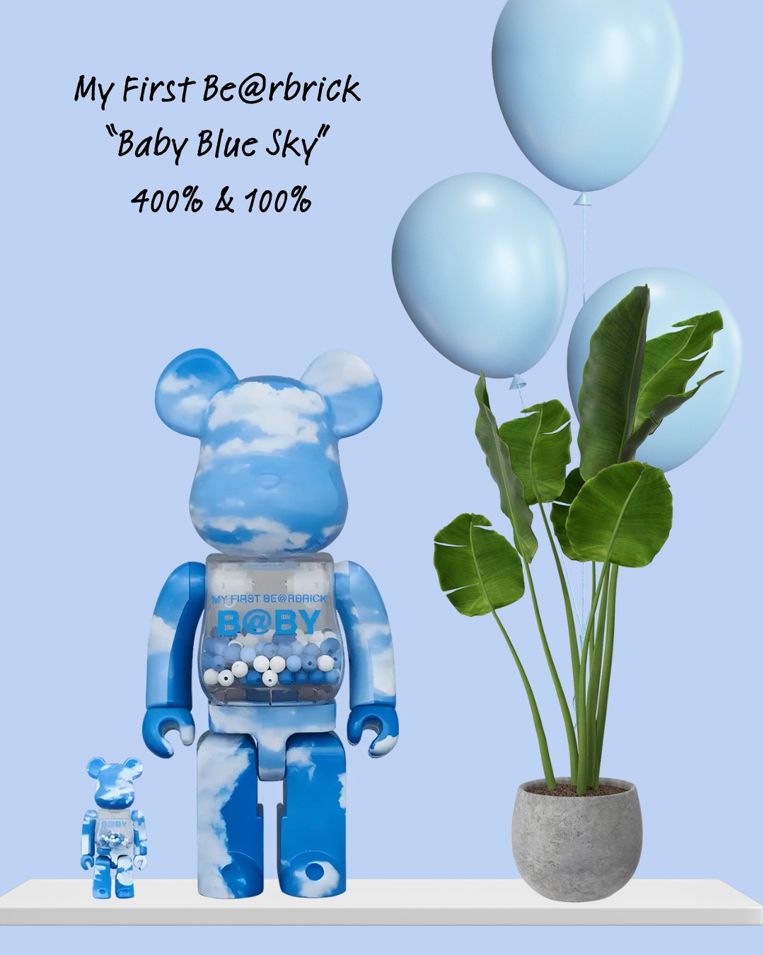 My First Be@rbrick “Baby Blue Sky” – 400% & 100% - Bearbrick