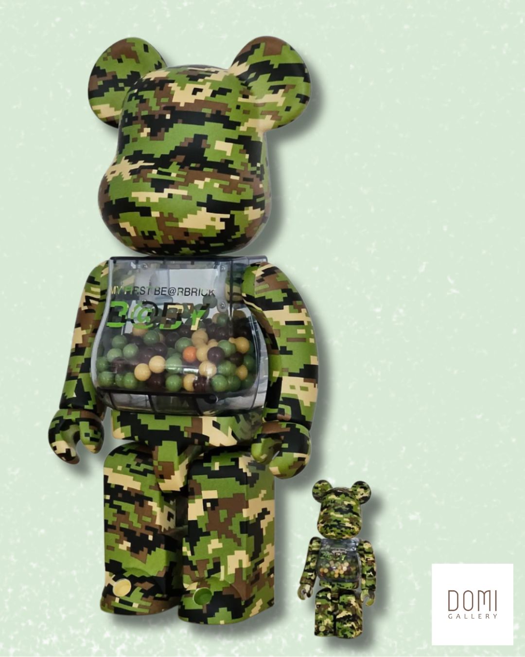 My First Be@rbrick Baby Digital Camo 400% & 100% - Bearbrick