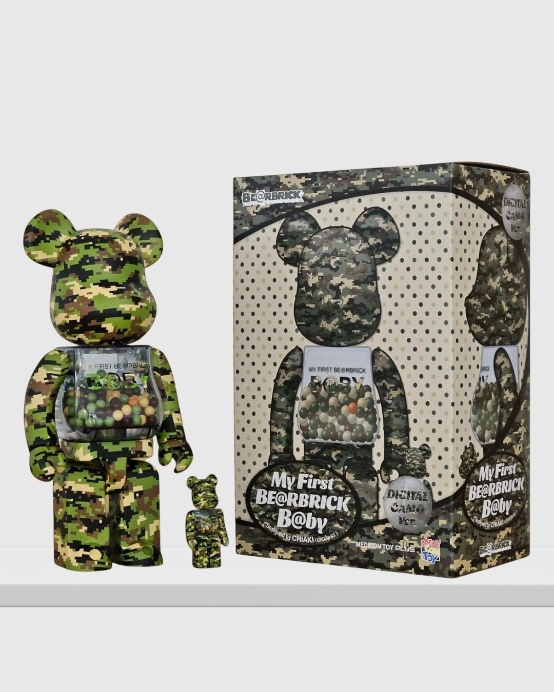 My First Be@rbrick Baby Digital Camo 400% & 100% - Bearbrick