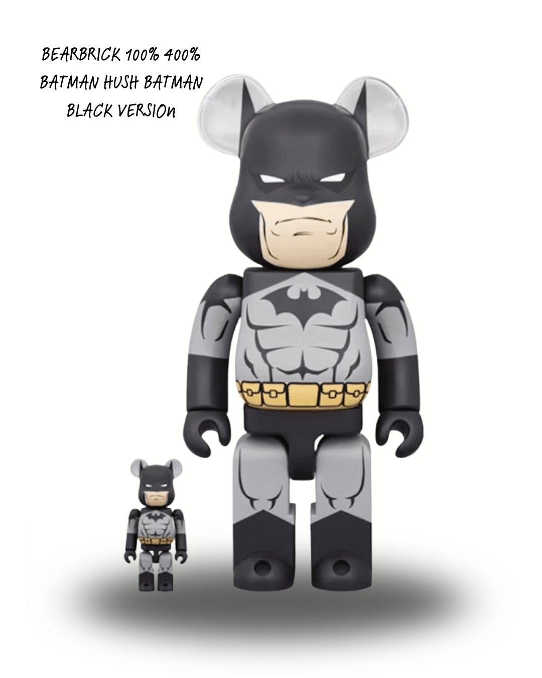Batman Hush Black Version 400% & 100% - Bearbrick