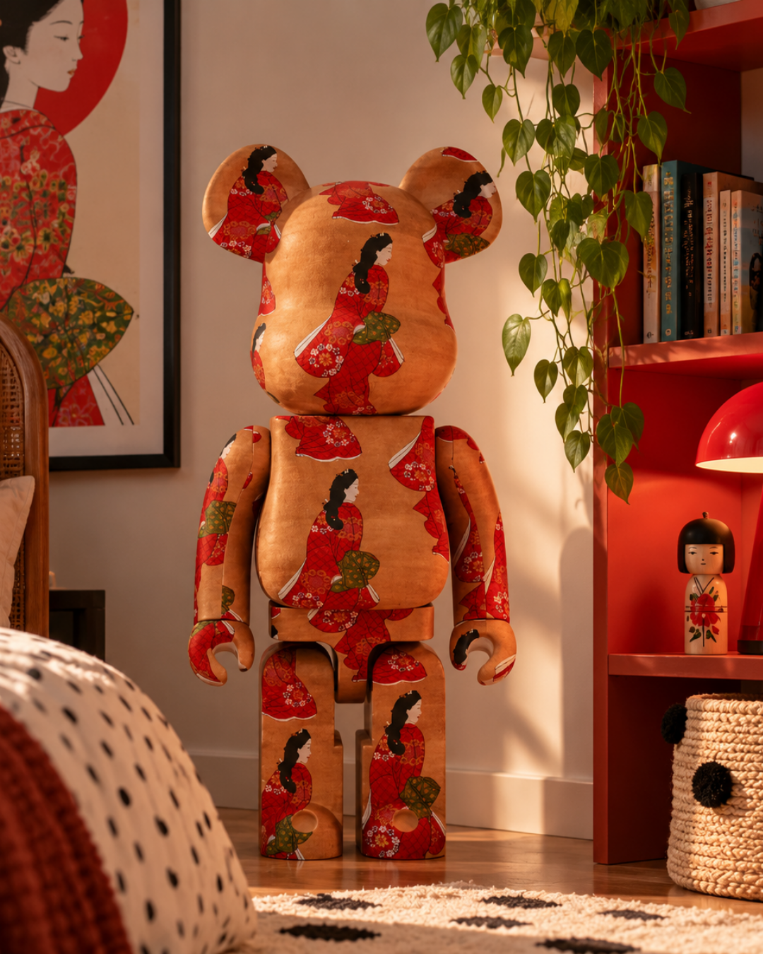 Bearbrick Hishikawa Moronobu “Beauty Looking Back” 1000% - Art Toy Medicom