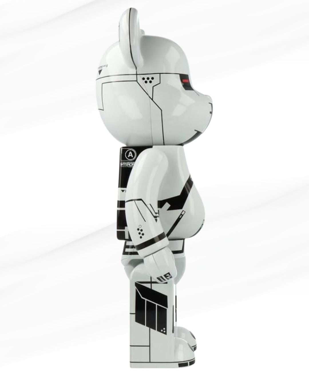 Acronym white chrome 100% 400% - Bearbrick