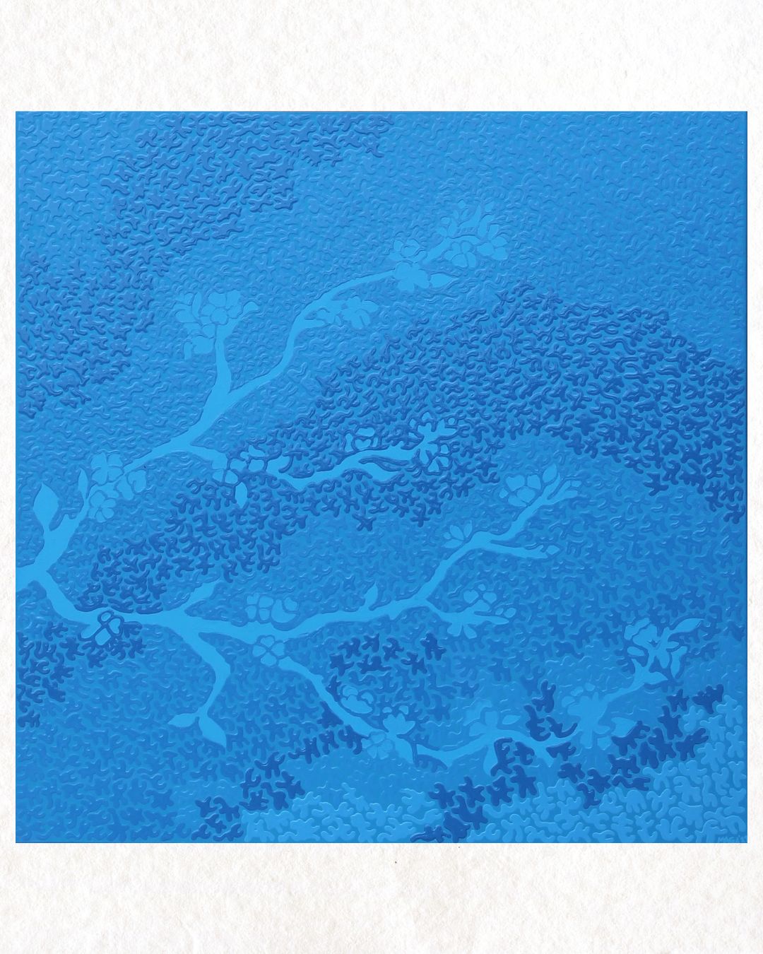 Ramo di ciliegio blu ceruleo - Magà (Manuela Galati)