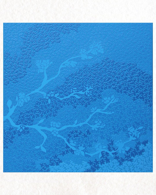 Ramo di ciliegio blu ceruleo - Magà (Manuela Galati)