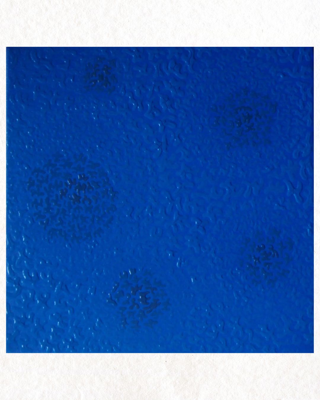 Autoritratto al microscopio in blu - Magà (Manuela Galati)
