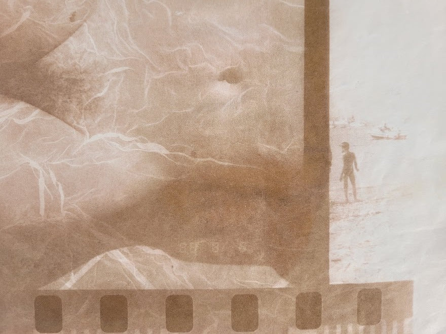 Lady Relaxing - Nude sunbather on Porquerolles beach - Michael Joseph