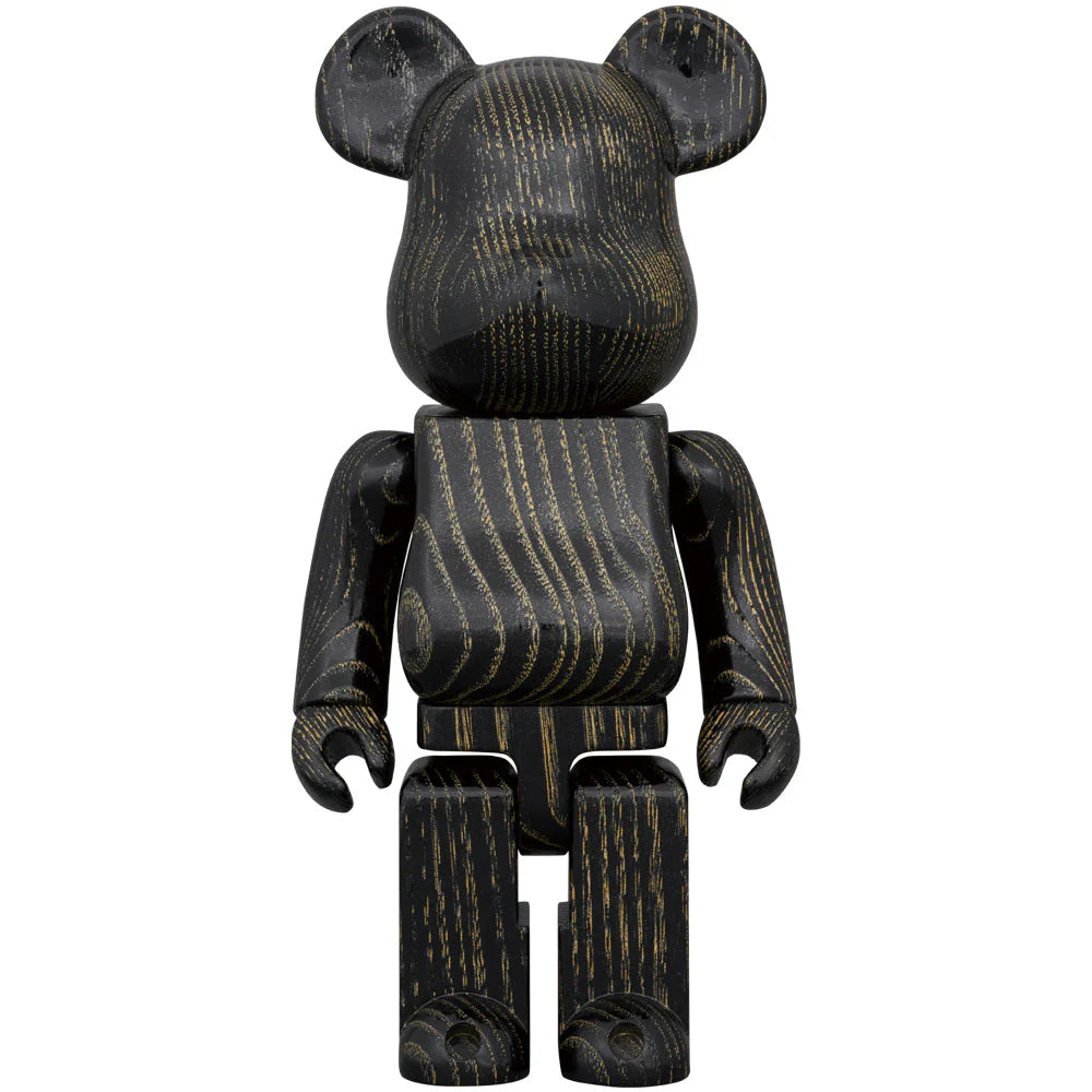 Karimoku Uzukuri Kurogane Black & Gold - Bearbrick