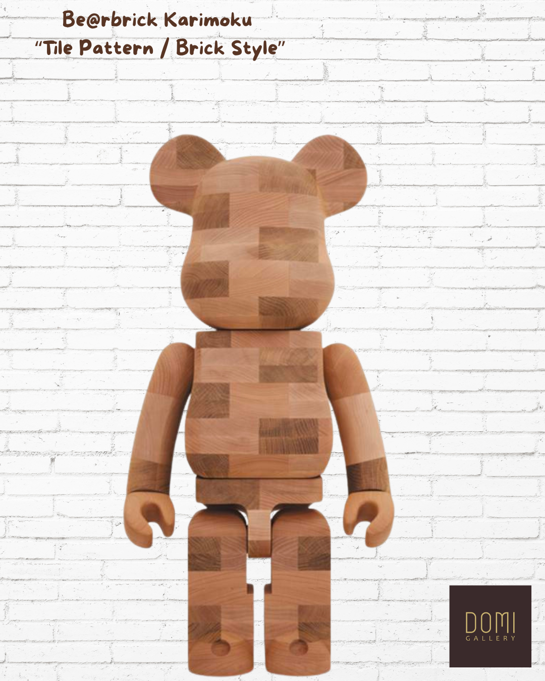 Karimoku  Tile Pattern / Brick Style  1000%-  Bearbrick