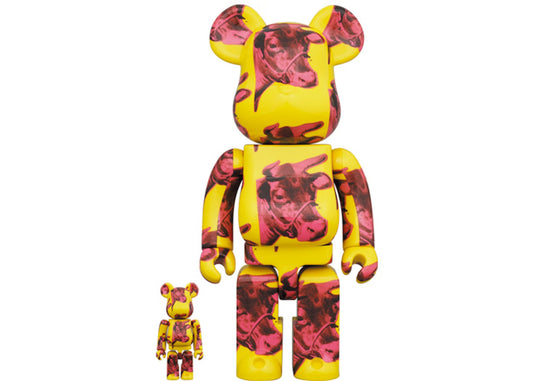 Andy Warhol "Carta da parati mucca" 100％ e 400％ - Bearbrick