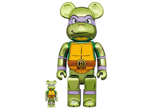 Medicom Toy Be@rbrick - TMNT Donatello (Chrome) 400% & 100%