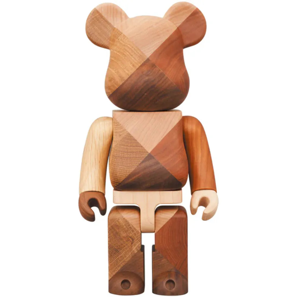 Karimoku  1/4 different types of wood 400% - Bearbrick