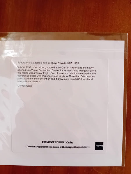 Spectators at a space-age air show