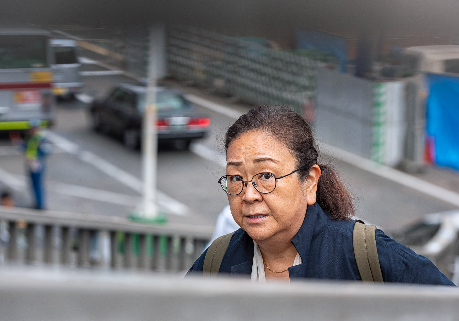 Woman wearing glasses