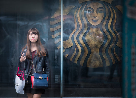 In front of Starbucks