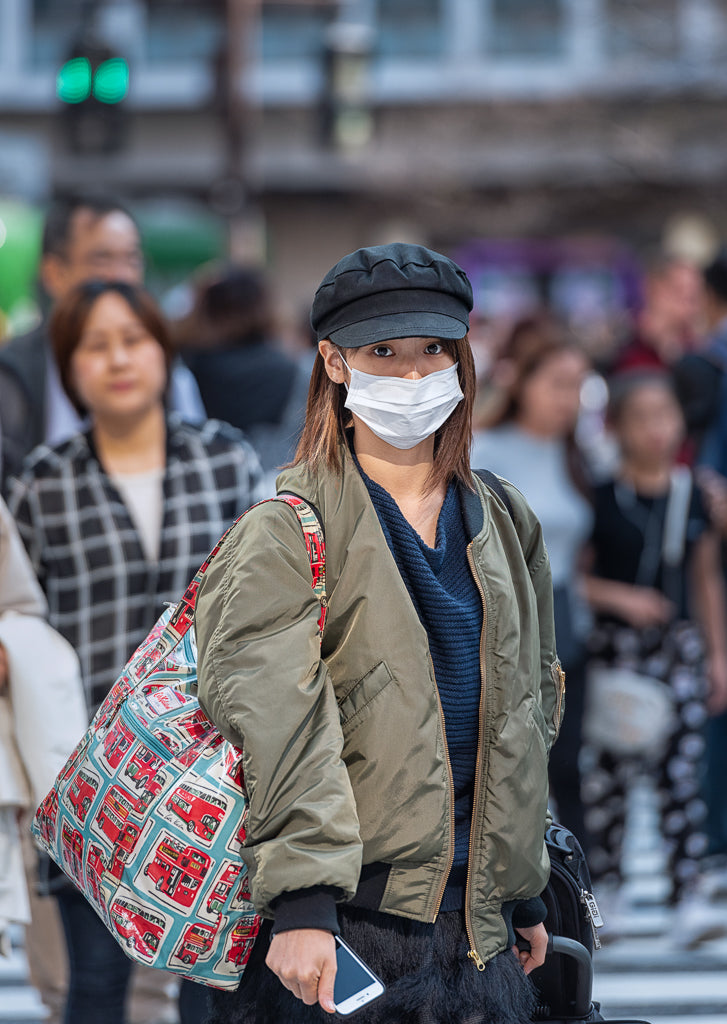 Girl with facemask