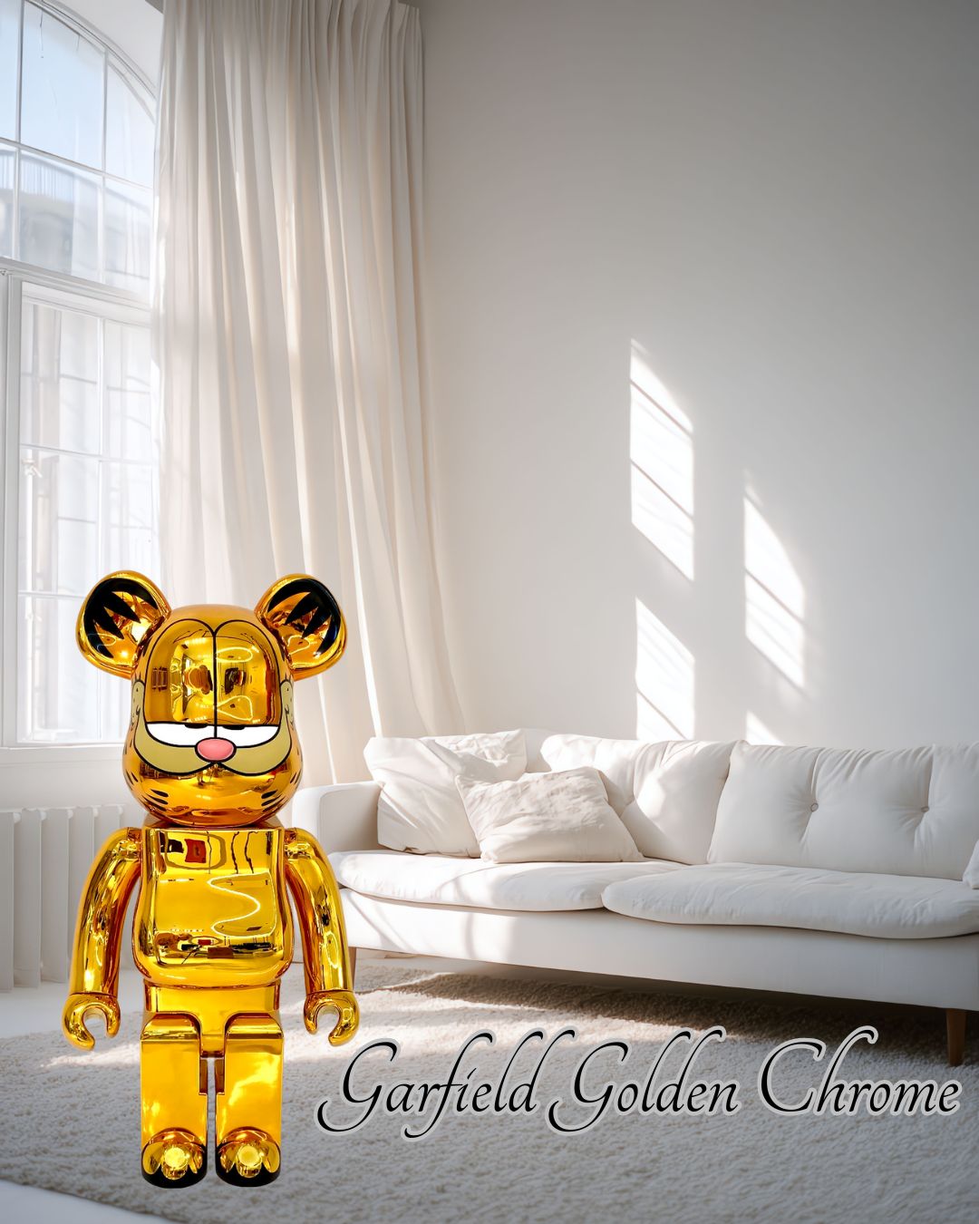 Garfield Gold Chrome 1000% - Bearbrick