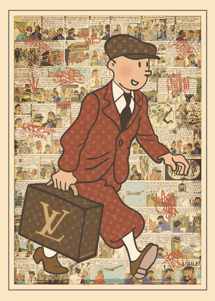 TinTin LV bag - Comic (Kobalt)