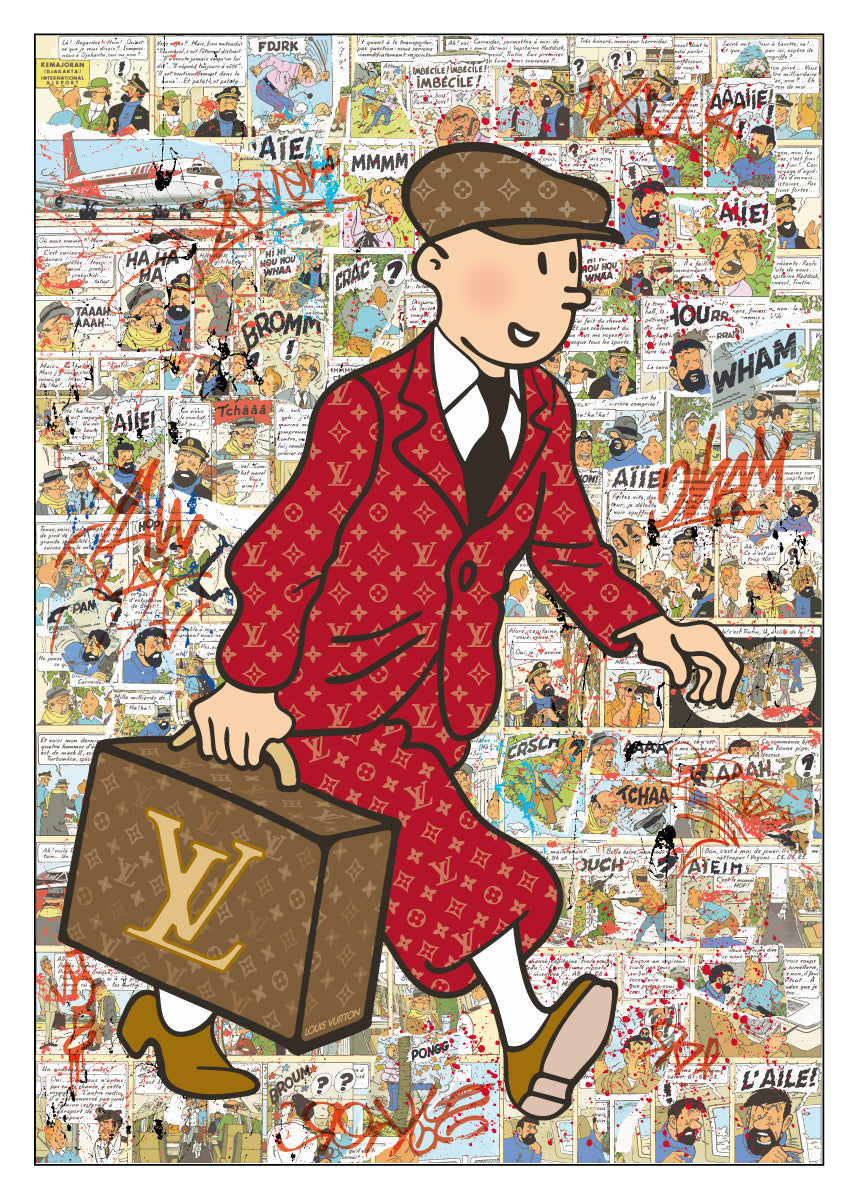 TinTin LV Bag II - Comic (Kobalt)
