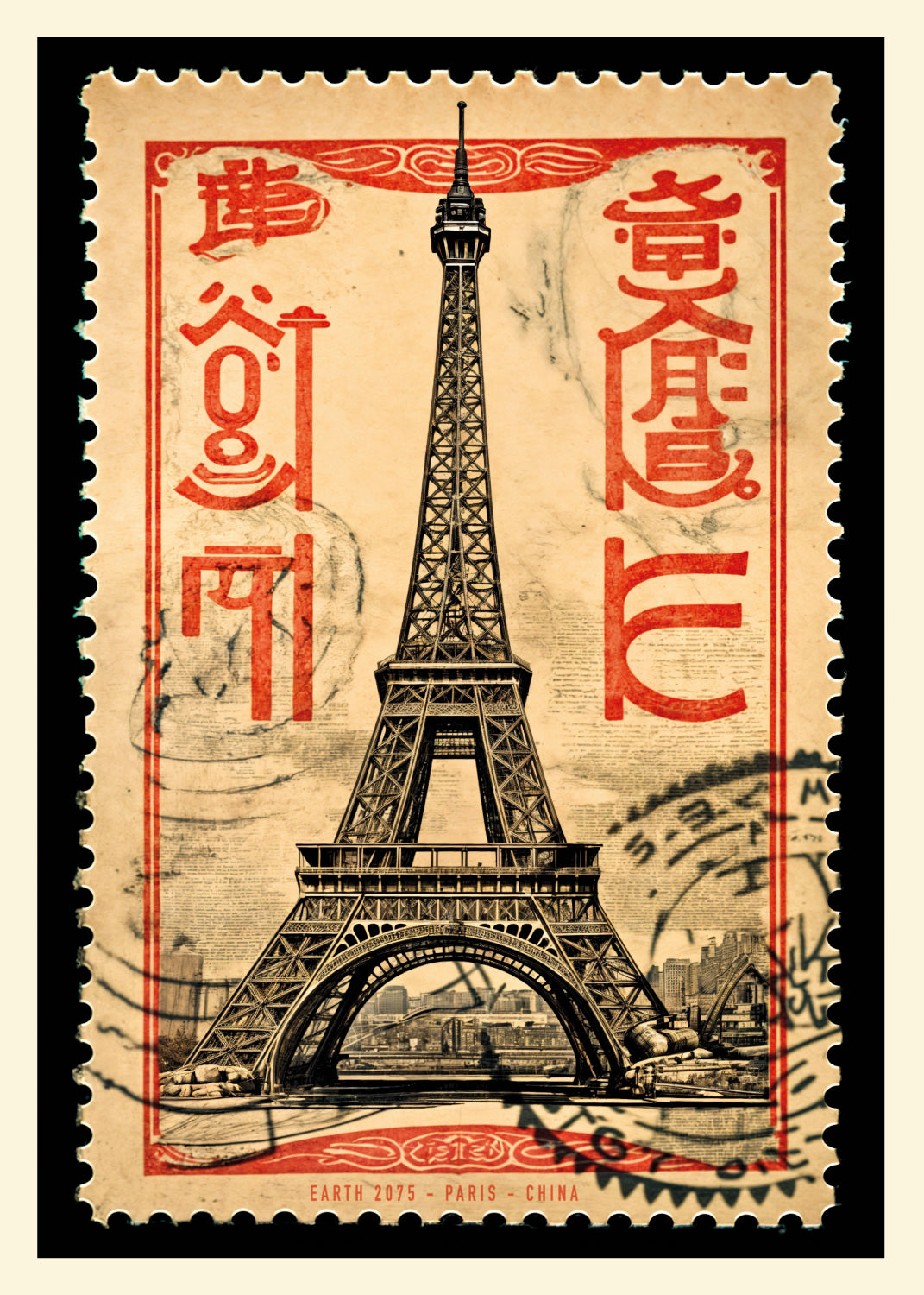 Paris Stamp (Kobalt)