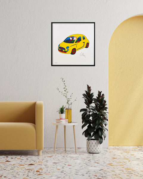 Fiat 500 gialla - Marco Lodola