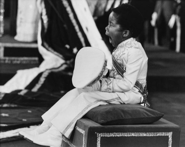 Bokassa coronation. Emperor's son 1977