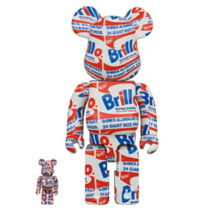 Medicom Toy Be@rbrick - Andy Warhol Brillo 2022, 400% & 100%
