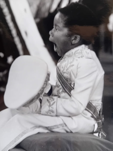 Bokassa coronation. Emperor's son 1977