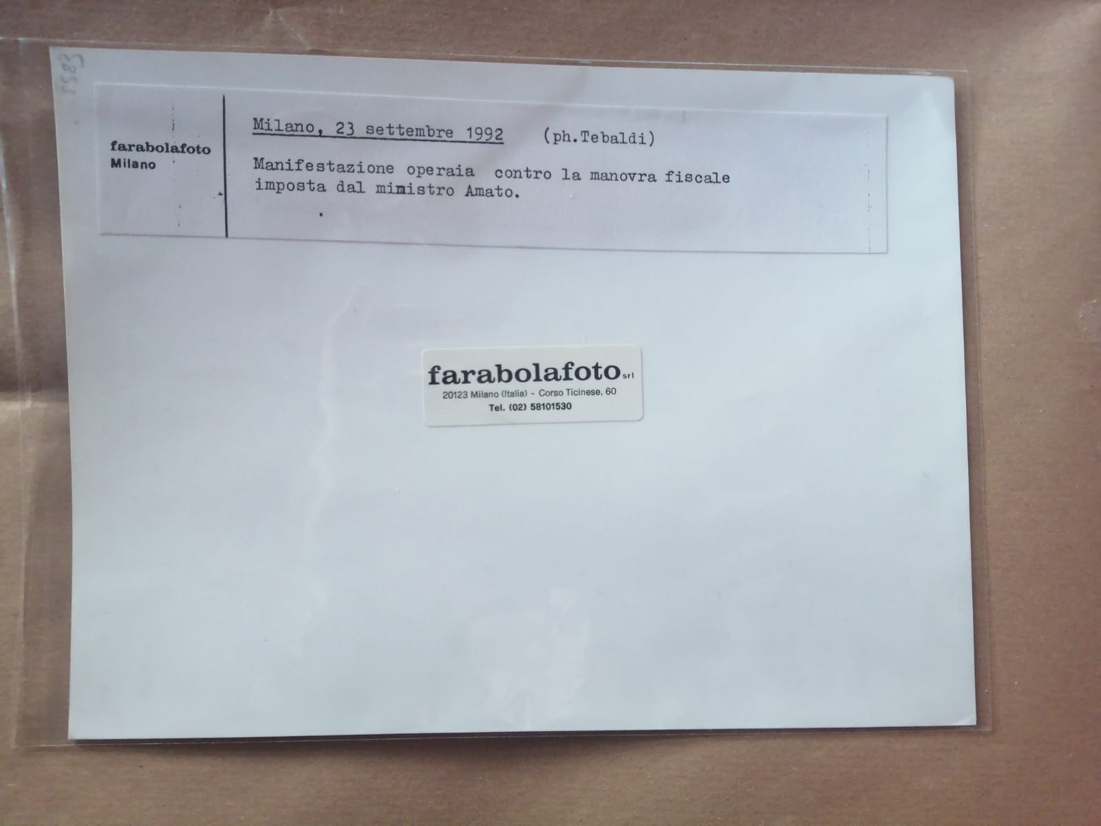 Manifestazione Operaia a Milano - Archivio Farabola