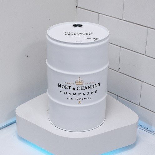 Moet & Chandon Ice Imperial Barrel Metal Sculpture