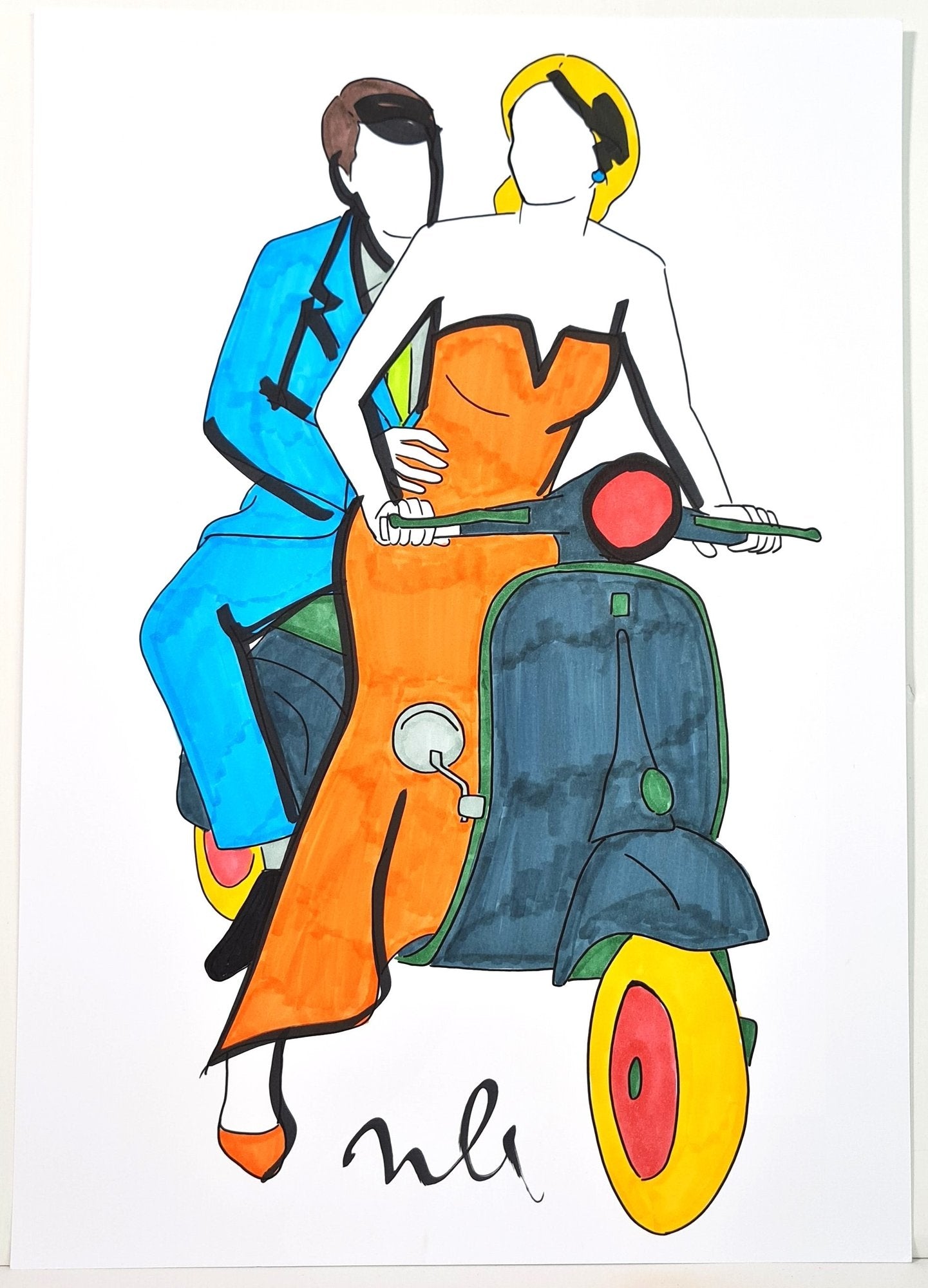 Untitled (young people on a vespa)