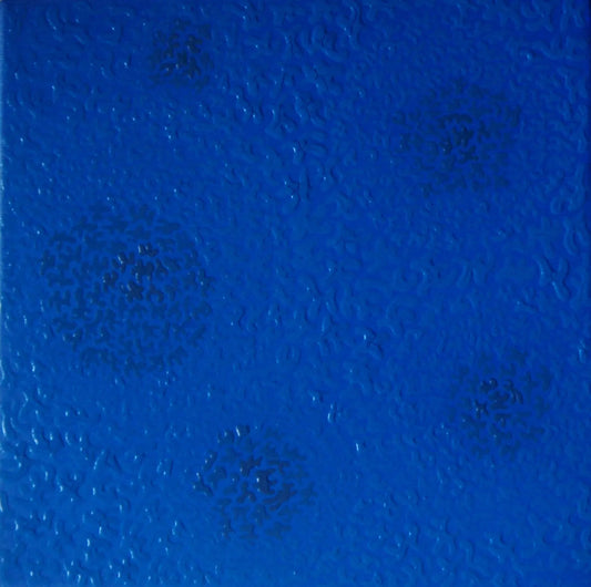 Autoritratto al microscopio in blu - Magà (Manuela Galati)