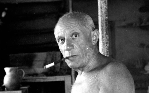 Picasso in his studio at Vallauris - Roger Viollet