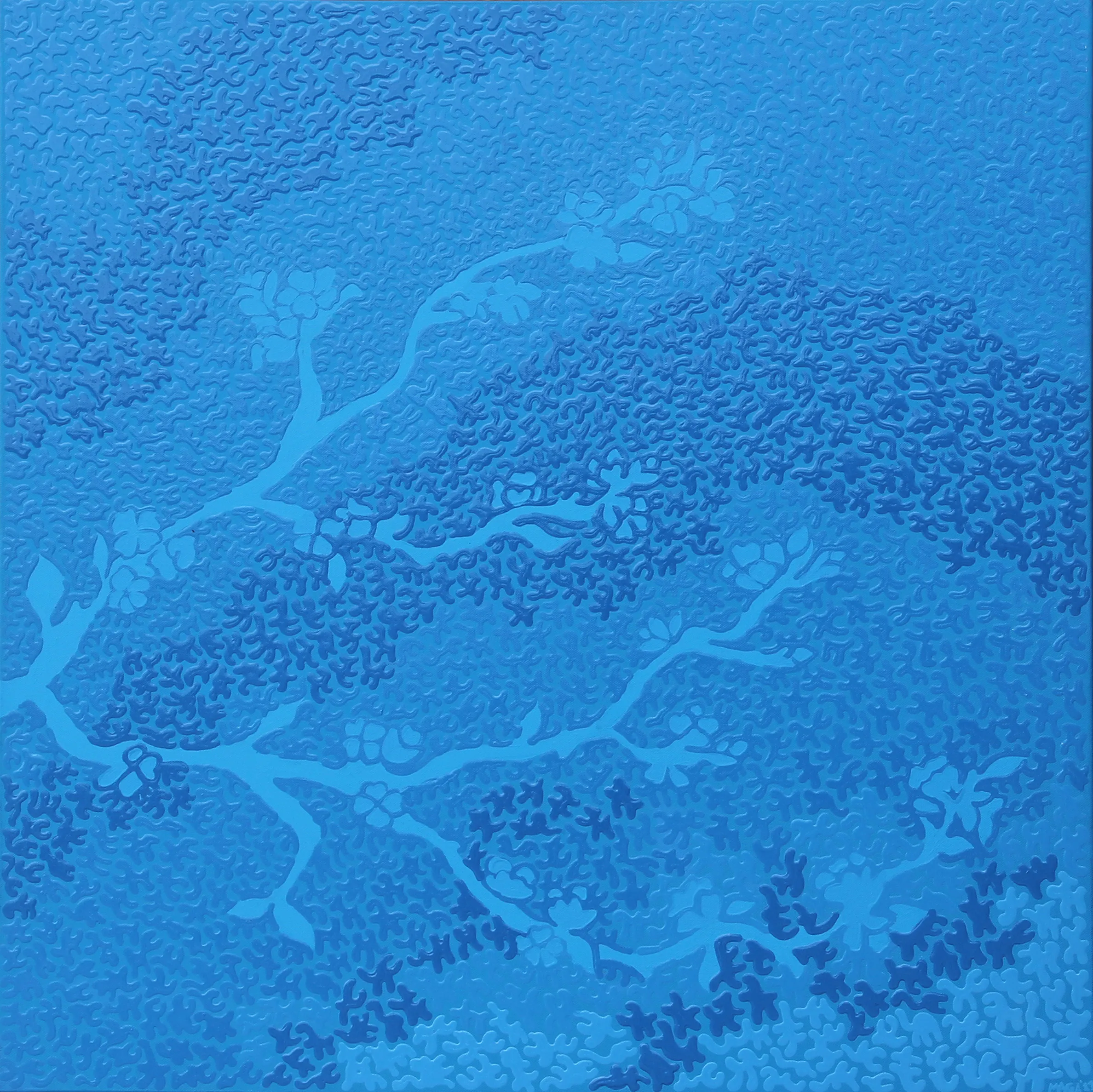 Ramo di ciliegio blu ceruleo - Magà (Manuela Galati)